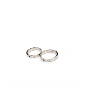 Couple Personalized Name Ring - Round